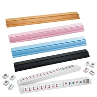 Supports de Mahjong Américains Haut de Gamme Faits à la Main en Bois avec Poussoirs Magnétiques, Ensemble de Supports de Tuiles, Support de Table Optionnel, Jeu de Table Moderne