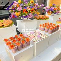 4 PCS Buffet Risers - Acrylic Display Stands With Foldable Bases For Desserts, Cakes, Decor - View #4