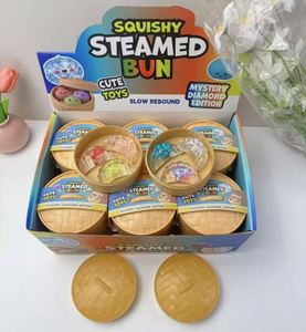 3 in 1 <b>Mini</b> Crystal Steamed Bun Dumpling Jelly TPR Squishy Toy Mystery Blind Box Simulation Food Stress Relief Ball Fidget Toy - Product Image 3