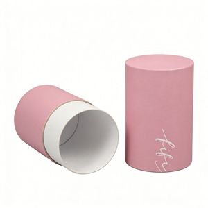 Recycled Materials Paper <b>Empty</b> Cosmetic Containers Cardboard Self Erecting Rigid <b>Boxes</b> Cylinder Packaging - Product Image 3