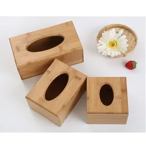 Scatola di bambù personalizzata Multi funzionale scatola di immagazzinaggio hotel ristorante scatola del tessuto creativo
