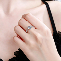 Ensemble de bijoux en moissanite 1CT D VVS1, bague, collier et boucles d'oreilles en argent 925, certifié GRA, bijoux de fiançailles, vente en gros d'usine