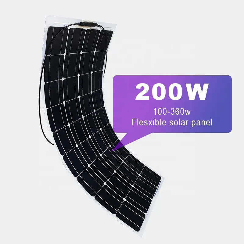 Pv Mono módulo do painel solar 100w 200w 250w 300w painéis solares flexíveis para veículos motorizados