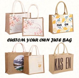 Bolsa de Yute Impermeable para Compras, Souvenirs, Playa, Promocional, de Grado Alimenticio, para Supermercado, Bolsa de Yute para Té - Product Image 6