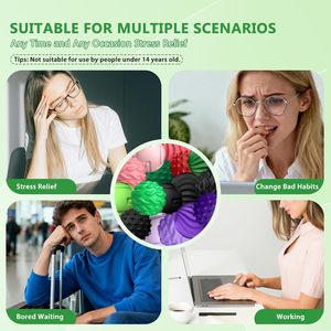 Jouet anti-stress en silicone avec billes magnétiques pour adultes, réduction du stress, anti-anxiété, balle magnétique sensorielle pour adultes, enfants, autisme, TDAH - Product Image 5