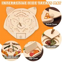 Jouet de recherche de nourriture interactif en bois pour hamsters cochons d'inde lapins rats-collations cachées jeu de puzzle bols divers nourriture riche en nourriture