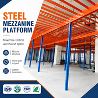 Plateforme de stockage en acier sur mesure pour entrepôt, solution de plateforme multi-niveaux robuste