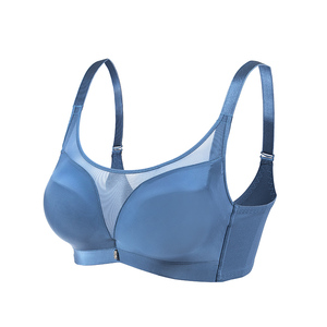 Al por mayor transparente de malla de diario cómodo suave ropa interior para mujeres cosido aros señoras sujetador con almohadil - Product Image 2