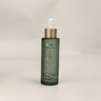 Bouteilles cosmétiques en verre mat avec gravure de logo personnalisée et impression sérigraphique, diffuseur à bâtonnets, capacité 100 ml pour crème visage et sérum de soin de la peau