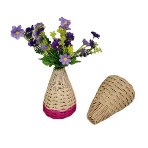 Decorative flower basket Rattan flower basket flower vase