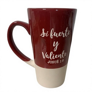 Inspirational Bible Verse Ceramic Coffee Mug Red Two Tone Latte <strong>Cup</strong> Christian Religious Gift - Product Image 1