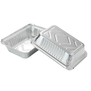 Aluminium Sliver <b>Foil</b> Box with PP Plastic Lid Aluminum Tray <b>Container</b> with Plastic Cover - Product Image 4