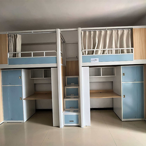 เตียงโลหะสไตล์ลอฟท์ทันสมัยพร้อมบันได สำหรับโรงพยาบาล หอพัก โรงเรียน โรงแรม อพาร์ทเมนท์ หรือห้องนอน ขายส่ง - Product Image 6