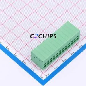 MX205V-3.5-12P-GN01-Cu-A Spring Terminal Block Through hole Component (THT),P=3.5mm Connector 1x12P 3.5mm Green Through Hole - Product Image 1
