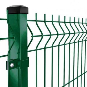 Panel de Malla Metálica Soldada Curvada en 3D con Recubrimiento de PVC Galvanizado de Alta Calidad, <span class=keywords><strong>Poste</strong></span> con Puertas de <span class=keywords><strong>Madera</strong></span> Tratadas Térmicamente - Product Image 4