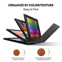 Palette magnétique vide pour fards à paupières vegan à étiquette privée personnalisée, pigments de fards à paupières satinés et scintillants pour le maquillage des yeux, paillettes