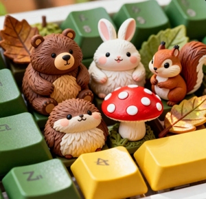 OEM tasarım özelleştirilmiş komik Joker PVC plastik reçine Keycaps el yapımı <span class=keywords><strong>3D</strong></span> baskı kişilik temalı ofis işleri için sahne - Product Image 2