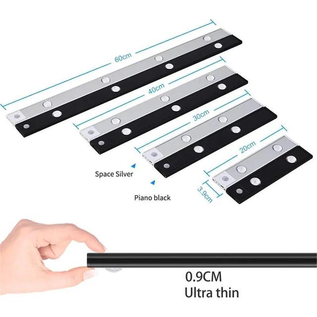 Modern Ultra-Thin LED Motion Sensor Light for Kitchen Cabinets and Wardrobes Wall-Mounted Home Night Light for Closets