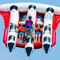 Sports nautiques professionnels trucs remorquable mouche poisson banane bateau cerf-volant gonflable Aqua poisson volant radeau bateau à vendre