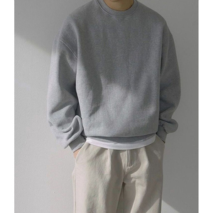 Logo personnalisé hommes sweat en vrac en gros pull à capuche approvisionnement d'usine plaine hommes sweat à col rond - Product Image 4