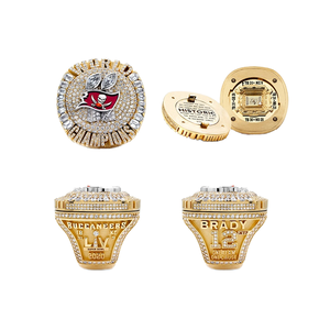 2020 Tampa Bay bucaneers 55 ° campionato NFL anello <span class=keywords><strong>alla</strong></span> moda in acciaio inossidabile Tom Brady anello anniversari moda lega taglio anello - Product Image 2