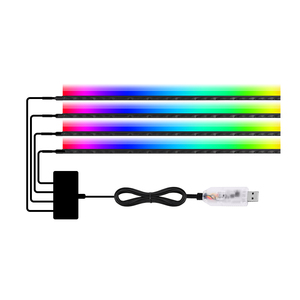 2025 Беспроводная светодиодная подсветка RGB с управлением приложением для автомобильных дверей, наружное акриловое Внутреннее освещение с волоконно-оптической лентой - Product Image 6