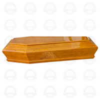 Ataúd de Madera Estilo Europeo con Certificación FSC, Ataúd Funerario Conmemorativo, Venta Directa de Fábrica