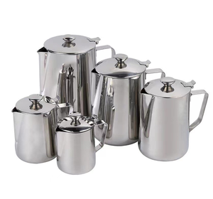 DFK01 Tasse en acier inoxydable épaissi avec motif dentelle, grande capacité, résistante à la chaleur, pour thé au lait, carafe à café - Product Image 2