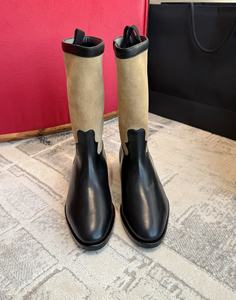 Bottes en cuir antidérapantes multi-usages de luxe de haute qualité 2026 pour l'automne et l'hiver, bottes courtes jusqu'aux genoux - Product Image 1