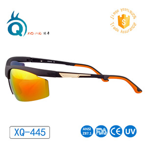 Lunettes de soleil polarisées XQ445 pour le cyclisme, verres bleus irisés, lunettes de sport avec étui - Product Image 5