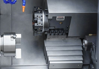 Tour CNC robuste UYANG TCK36 de petite taille avec commande GSK, 220V, lit incliné, porte-outils de type gang