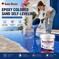 Peinture époxy pour sols en sable coloré, applicable en intérieur et en extérieur, protection solaire, auto-nivelante, sans joint