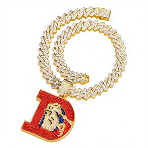 สร้อยคอจี้รูปถ้วยรางวัล NFL 1987 เดนเวอร์ บรองโกส์ ขายส่ง สร้อยแฟชั่นชุบเงิน/ทอง ทำจากโลหะผสมสังกะสี พร้อมสายคิวบันลิงค์ - Product Image 4