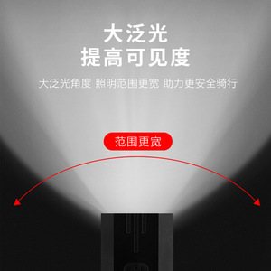 Yueli <b>Bicycle</b> <b>Light</b> Aluminum Alloy USB Rechargeable LED IPX4 Waterproof For Road And Mountain Bikes - Product Image 5