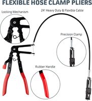 Jeu d'outils de démontage de colliers de serrage à longue portée, 9 pièces, kit de pinces à bande plate