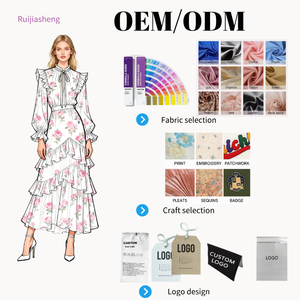 Vestido Elegante <span class=keywords><strong>de</strong></span> Alta Calidad <span class=keywords><strong>para</strong></span> Mujer, Color Crema Sólido, Estilo Modesto con Mangas con Volantes <span class=keywords><strong>para</strong></span> Primavera y Otoño, <span class=keywords><strong>Vestidos</strong></span> Plisados - Product Image 6