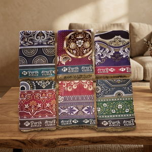 Manta Tradicional Solapuri Chaddar de Algodón/Bambú, Plegable, Rectangular, con Estampado Personalizado, para Uso Doméstico, para Todas las Estaciones, Hecha en India, KK SONS CO. - Product Image 3