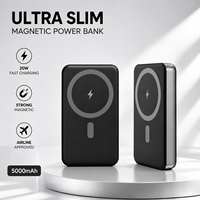 Batterie externe pour téléphone 20W 5000 mAh, charge rapide, coque en alliage d'aluminium, conforme aux normes de transport aérien, couleur personnalisée