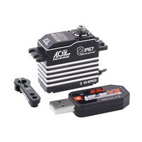 Servo Digital Programable CNC de Alto Voltaje AGFRC A81BHSW 83g, Resistente al Agua IP67, con Engranajes Metálicos, para Autos RC 1/8 Monster Expert