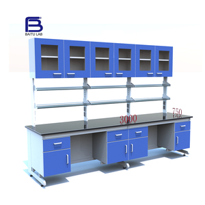 Kabine ile laboratuvar mobilyası masa tezgah kimyasal dayanıklı Lab Top çalışma masası - Product Image 1
