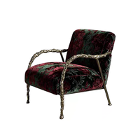 Fauteuil individuel de luxe, style designer, fauteuil lounge artistique en laiton, pour villa, manoir, salon, usage domestique, fauteuil sur mesure