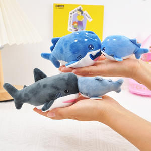 アニマルキスストレッチ振動ぬいぐるみ人形の快適さかわいいサメイルカ水族館ピエロ魚刺繍PPコットンぬいぐるみ - Product Image 1