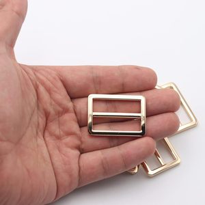 JWBIZ Lot de 20 glissières plates en métal pour ceinture, ajusteurs de sangle, fermoirs à trois glissières, couleur or, en pouces - Product Image 4