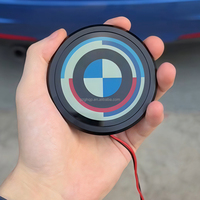 Emblème dynamique LED en aluminium noir pour coffre de BMW M4 Série 4 G22 G23 G26 G82 G83, personnalisation d'image, 74mm 82mm, badge de voiture
