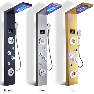 Nouvelle arrivée 304 Matériau en acier inoxydable Massage intelligent de spa avec panneau de douche à affichage numérique LED <span class=keywords><strong>pour</strong></span> salle de bain hôtel - Product Image 6