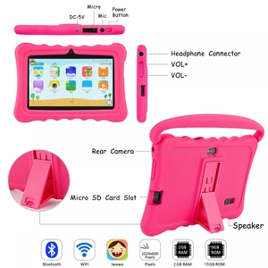 <span class=keywords><strong>Tablette</strong></span> Android pour Enfants de 7 Pouces et 32 Go, PC Tactile WiFi Éducatif pour Tout-Petits, Écran IPS 1024x600 avec Étui en Silicone - Product Image 2