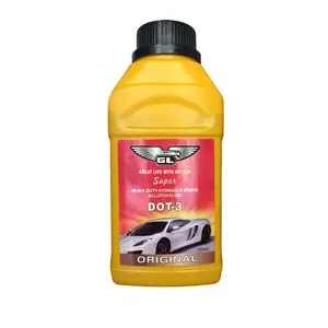 Bouteille en plastique Jaune Lubrifiant Huile de frein DOT3 Car Break Oil