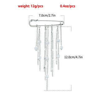 Broche à pampilles de mode européenne et américaine pour femmes, épingle de fixation de taille, accessoires vestimentaires - Product Image 6