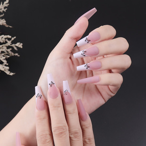 Faux ongles longs et brillants en forme de cercueil, manucure pour femmes et filles, 24 pièces - Product Image 5