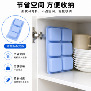 Silicone 6-Cavity Square Mold For Baking Cake Soap Jelly Pudding Oven Microwave Freezer Dishwasher Safe - Product Image 5